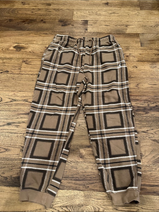 Nike Other - Nike Air Jordan Men's Brown Plaid Jogger Sweatpants